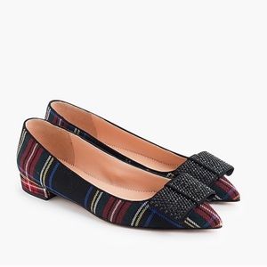 J. Crew | tartan plaid bow flats